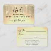 Trendy Gold Credit Kaart Style Cadeaubon Visitekaartje (Voorkant / Achterkant)