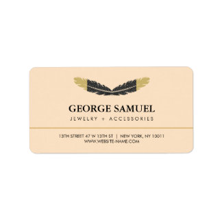 Trendy Gold Dipped Boho Feather Designer Pink  Etiket