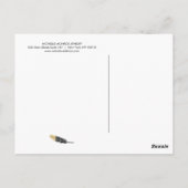 Trendy Gold Dipped Boho Feather Designer Wit Briefkaart (Achterkant)