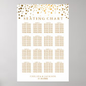 Trendy Gold Dots - Seating Chart Poster (Voorkant)
