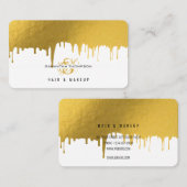 Trendy Gold druist in tegen haar en makreelartiest Visitekaartje (Voorkant / Achterkant)