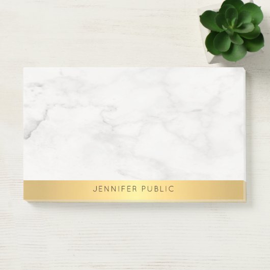 Trendy Gold en Marble Elegant Moderne Sjabloon Post-it® Notes (Kantoor)