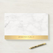 Trendy Gold en Marble Elegant Moderne Sjabloon Post-it® Notes (Op bureau)