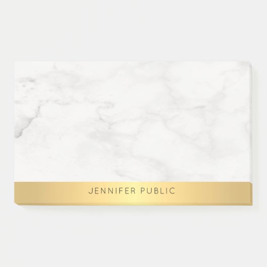 Trendy Gold en Marble Elegant Moderne Sjabloon Post-it® Notes (Voorkant)
