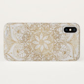 Trendy Gold Floral Mandala Marble Design Case-Mate iPhone Case (Achterkant (horizontaal))