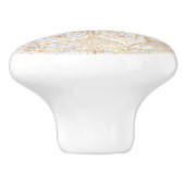 Trendy Gold Floral Mandala Marble Design Keramische Knop (Zijkant)