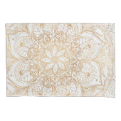 Trendy Gold Floral Mandala Marble Design Kussensloop (Voorkant)
