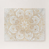 Trendy Gold Floral Mandala Marble Design Legpuzzel (Horizontaal)