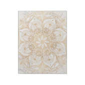 Trendy Gold Floral Mandala Marble Design Notitieblok (Linkerzijde)