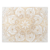 Trendy Gold Floral Mandala Marble Design Notitieblok (Voorkant)