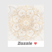 Trendy Gold Floral Mandala Marble Design Sticker (Vel)