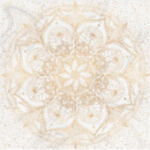 Trendy Gold Floral Mandala Marble Design Sticker (Voorkant)