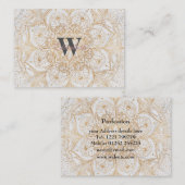Trendy Gold Floral Mandala Marble Design Visitekaartje (Voorkant / Achterkant)