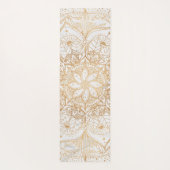 Trendy Gold Floral Mandala Marble Design Yogamat (Achterkant)