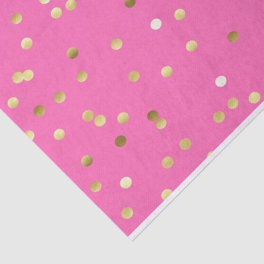 Trendy Gold Foil Confetti Hot Pink Tissuepapier (Detail)