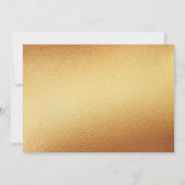 Trendy Gold Foil Script 3 Foto Afstuderen Aankondiging (Achterkant)