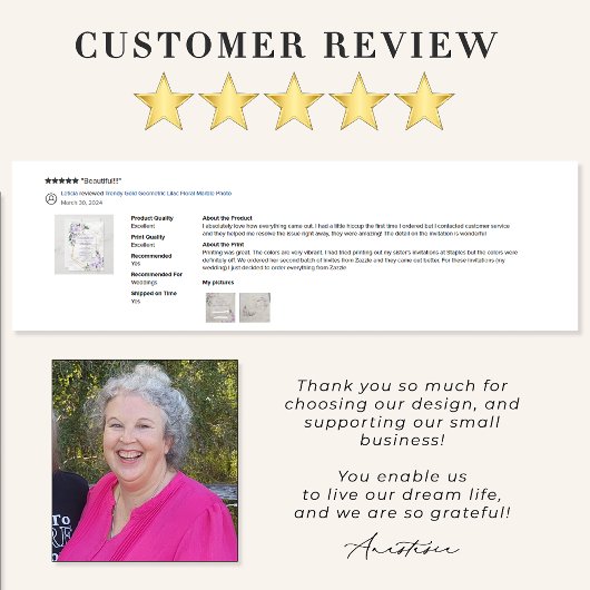 Trendy Gold Geometric Lila Floral Marble Foto Kaart