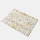 Trendy  Gold Geometric Ornament Tile Art Deurmat (Schuin)