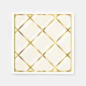 Trendy Gold Geometric Pattern Golden Stylish Art Servet (Voorkant)
