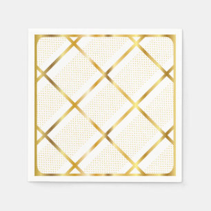 Trendy Gold Geometric Pattern Golden Stylish Art Servet