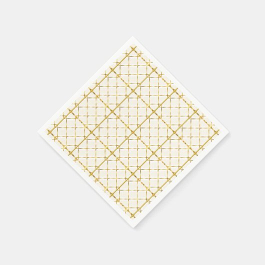Trendy Gold Geometric Pattern Golden Stylish Art Servet (Hoek)