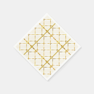Trendy Gold Geometric Pattern Golden Stylish Art Servet