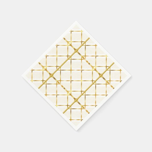 Trendy Gold Geometric Pattern Golden Stylish Art Servet (Hoek)