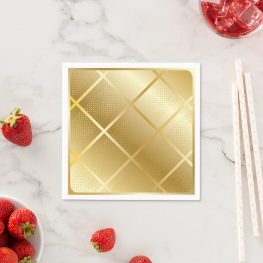 Trendy Gold Geometric Pattern Golden Stylish Art Servet (Insitu)