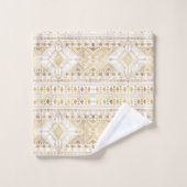 Trendy Gold Geometric Tribal Aztec Pattern Bad Handdoek (Wasdoekje)