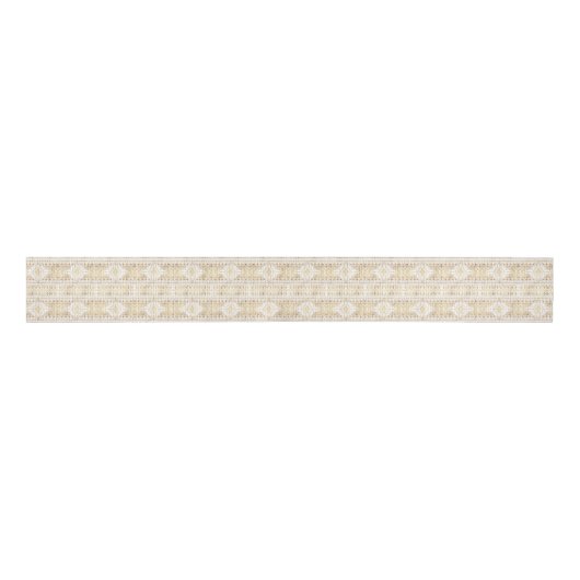 Trendy Gold Geometric Tribal Aztec Pattern Grosgrain Lint (Voorkant)