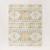 Trendy Gold Geometric Tribal Aztec Pattern Legpuzzel (Verticaal)