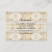 Trendy Gold Geometric Tribal Aztec Pattern Visitekaartje (Achterkant)