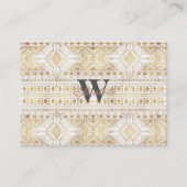Trendy Gold Geometric Tribal Aztec Pattern Visitekaartje (Voorkant)