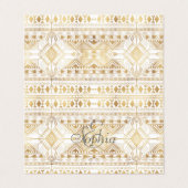 Trendy Gold Geometric Tribal Aztec Pattern Visitekaartje (Buitenkant ongevouwen)