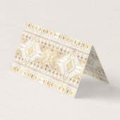 Trendy Gold Geometric Tribal Aztec Pattern Visitekaartje (Achterkant)