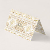 Trendy Gold Geometric Tribal Aztec Pattern Visitekaartje (Voorkant)