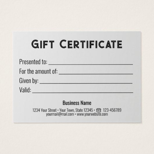 Trendy Gold Gift Bow Satin Ribbon White-kaartje Visitekaartje (Achterkant)