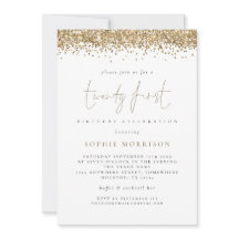 Trendy Gold Glitter 21e verjaardag
