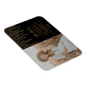 Trendy Gold Glitter Afstudeerder Party Photo Invit Magneet (Rechterzijde)