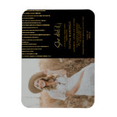 Trendy Gold Glitter Afstudeerder Party Photo Invit Magneet (Verticaal)