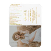 Trendy Gold Glitter Afstudeerder Party Photo Invit Magneet (Verticaal)
