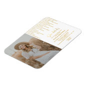 Trendy Gold Glitter Afstudeerder Party Photo Invit Magneet (Linkerzijde)