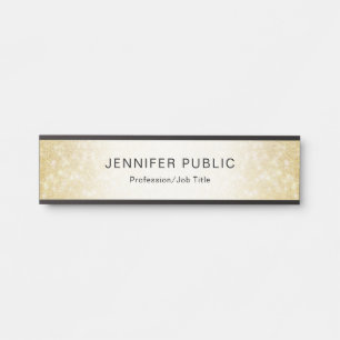 Trendy Gold Glitter Elegant Moderne Sjabloon Deurbordje
