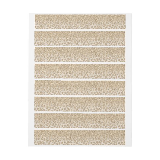 Trendy Gold Glitter en afdrukverloop op luipaard (Vel)