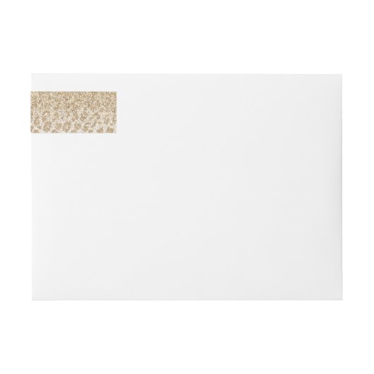 Trendy Gold Glitter en afdrukverloop op luipaard (Voorkant)