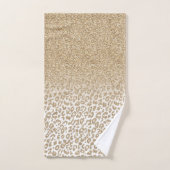 Trendy Gold Glitter en afdrukverloop op luipaard Bad Handdoek (Handdoek)