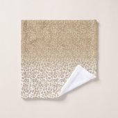 Trendy Gold Glitter en afdrukverloop op luipaard Bad Handdoek (Wasdoekje)