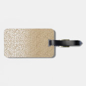 Trendy Gold Glitter en afdrukverloop op luipaard Bagagelabel (Achterkant horizontaal)