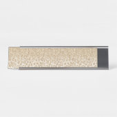 Trendy Gold Glitter en afdrukverloop op luipaard Bureau Naambordje (Voorkant)