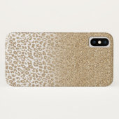 Trendy Gold Glitter en afdrukverloop op luipaard Case-Mate iPhone Case (Achterkant (horizontaal))